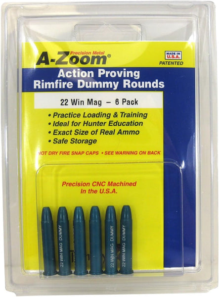 A-ZOOM Snap Cap 22 Win Mag (Pack of 6)