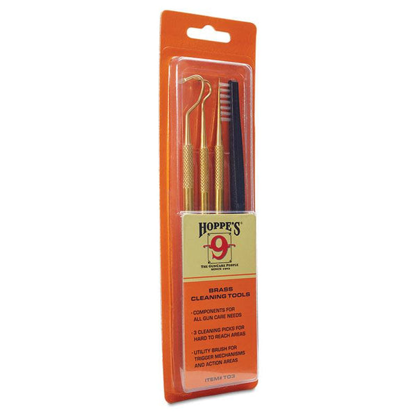 HOPPE'S BRASS CLEANING PICKS AND BRUSH SET